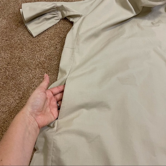 Kim & Proper Womens S Brigitte Dress Ruffle Minimalist Neutral Quiet Luxury - Picture 8 of 16